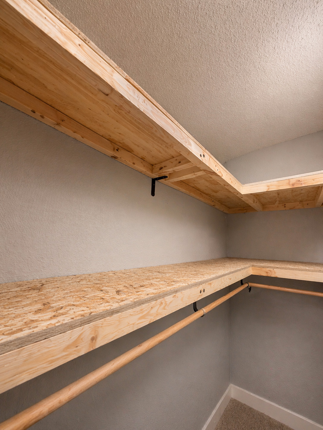 Corner Shelving (Closet & Laundry Room)